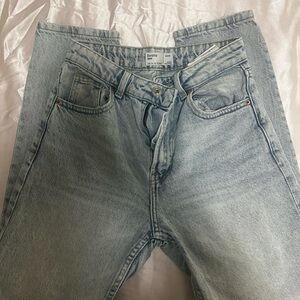 Bershka Light wash blue mom jeans